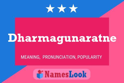 Dharmagunaratne Name Poster