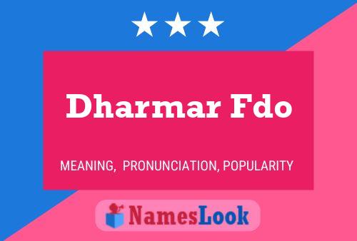 Dharmar Fdo Name Poster