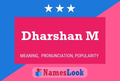 Dharshan M Name Poster