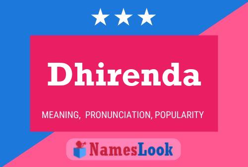 Dhirenda Name Poster