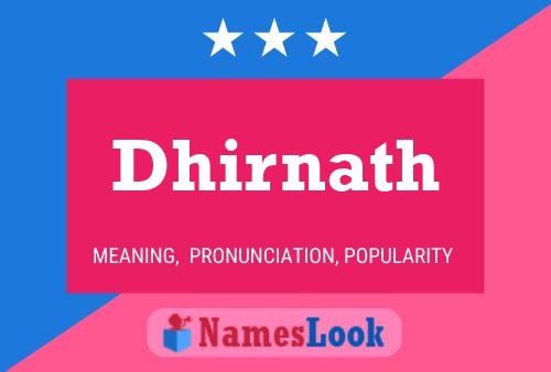 Dhirnath Name Poster