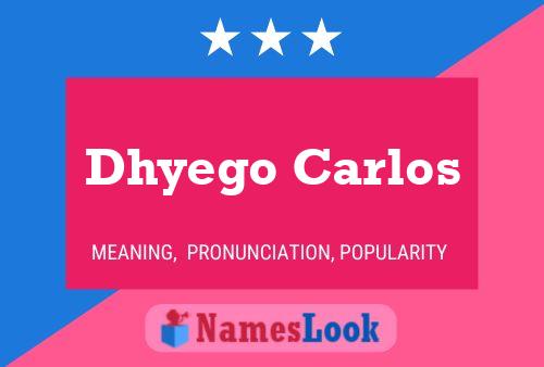 Dhyego Carlos Name Poster