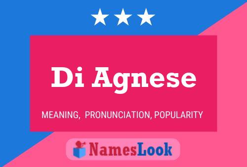 Di Agnese Name Poster