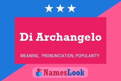 Di Archangelo Name Poster