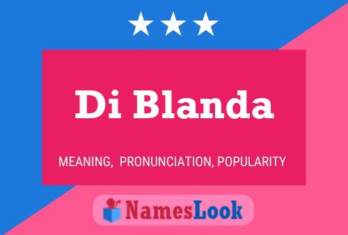 Di Blanda Name Poster