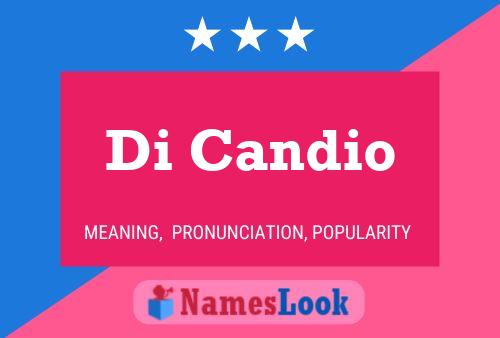 Di Candio Name Poster