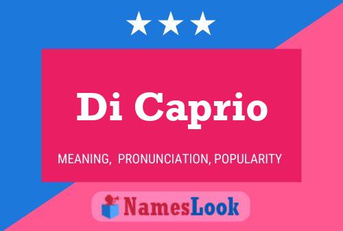 Di Caprio Name Poster