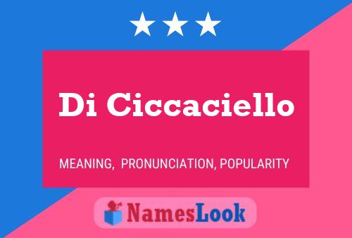 Di Ciccaciello Name Poster