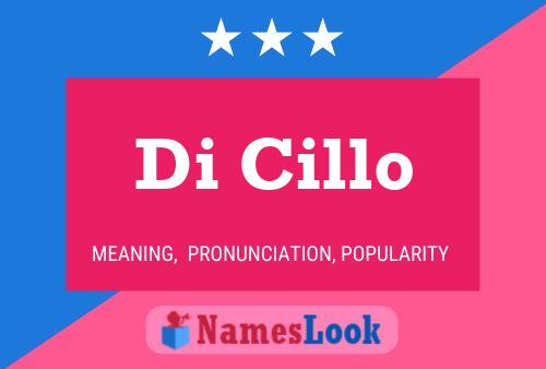 Di Cillo Name Poster