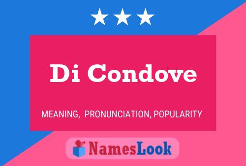 Di Condove Name Poster