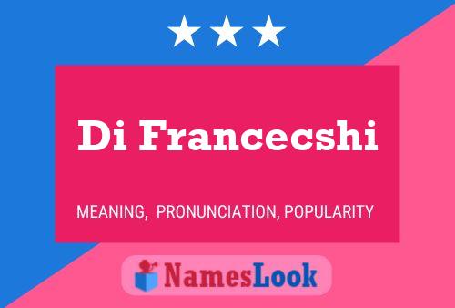 Di Francecshi Name Poster