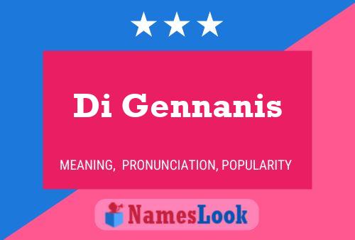 Di Gennanis Name Poster