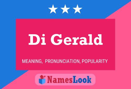 Di Gerald Name Poster