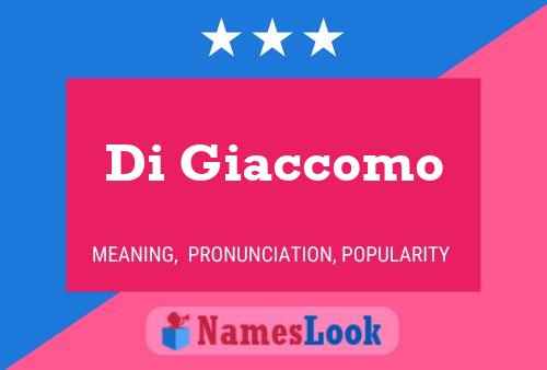 Di Giaccomo Name Poster