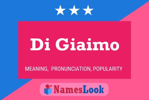 Di Giaimo Name Poster