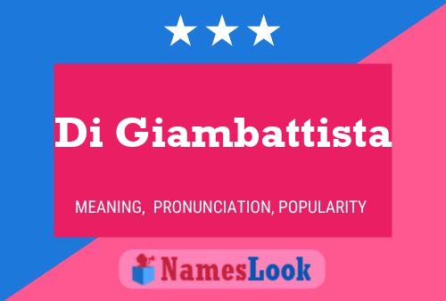 Di Giambattista Name Poster