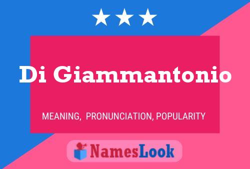 Di Giammantonio Name Poster