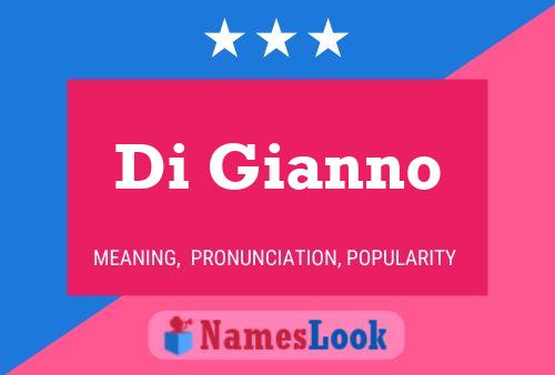 Di Gianno Name Poster