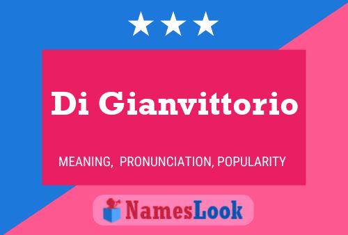 Di Gianvittorio Name Poster