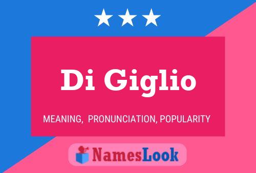 Di Giglio Name Poster