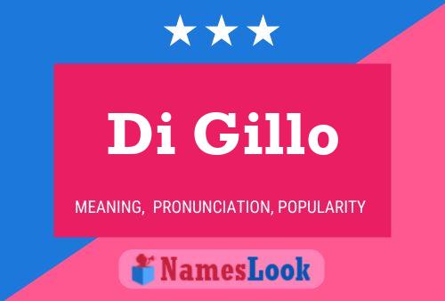 Di Gillo Name Poster