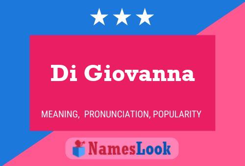 Di Giovanna Name Poster