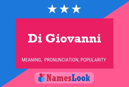 Di Giovanni Name Poster