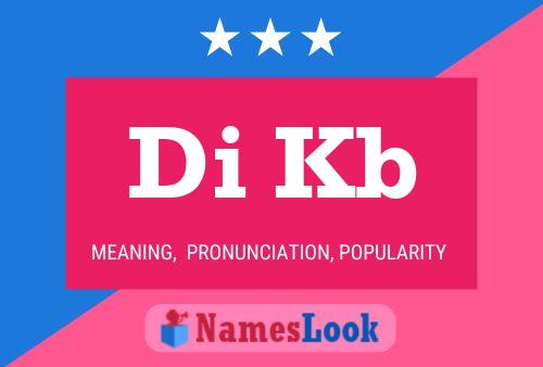 Di Kb Name Poster