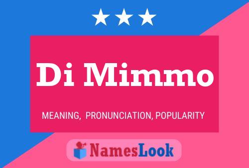 Di Mimmo Name Poster