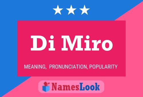 Di Miro Name Poster