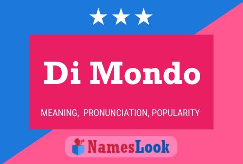 Di Mondo Name Poster