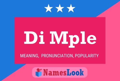 Di Mple Name Poster