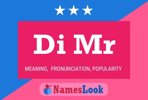 Di Mr Name Poster