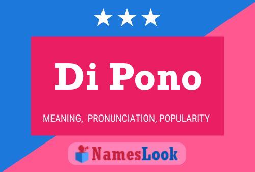 Di Pono Name Poster