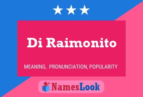 Di Raimonito Name Poster