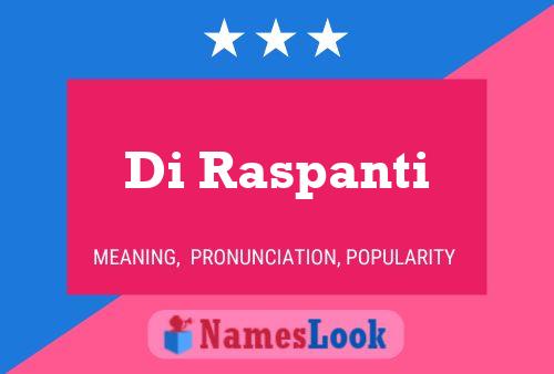 Di Raspanti Name Poster