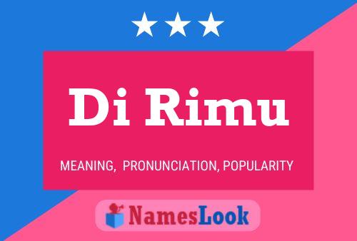 Di Rimu Name Poster