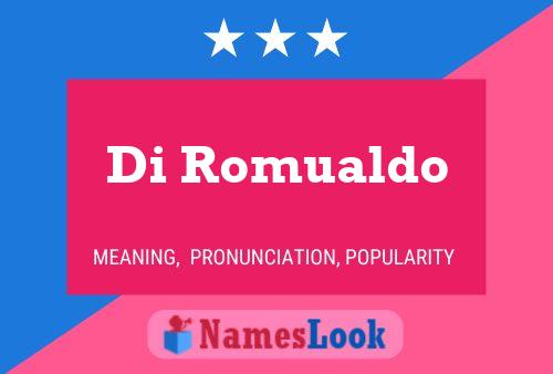 Di Romualdo Name Poster