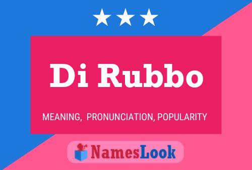 Di Rubbo Name Poster