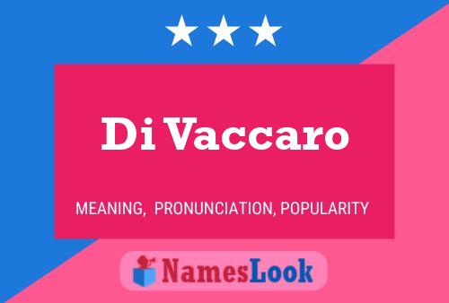 Di Vaccaro Name Poster