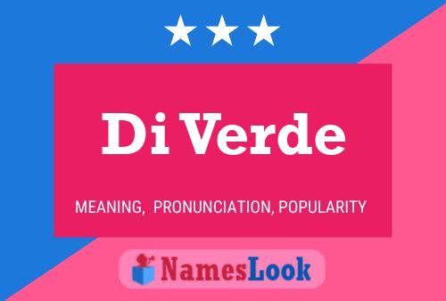 Di Verde Name Poster