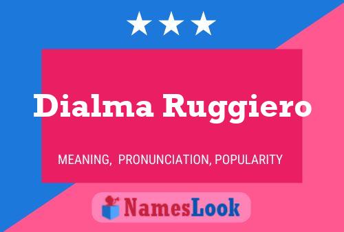 Dialma Ruggiero Name Poster