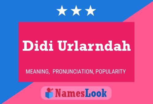 Didi Urlarndah Name Poster