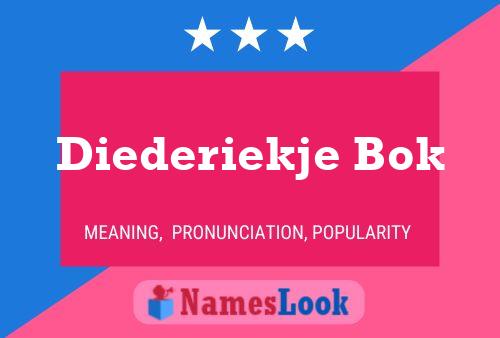 Diederiekje Bok Name Poster