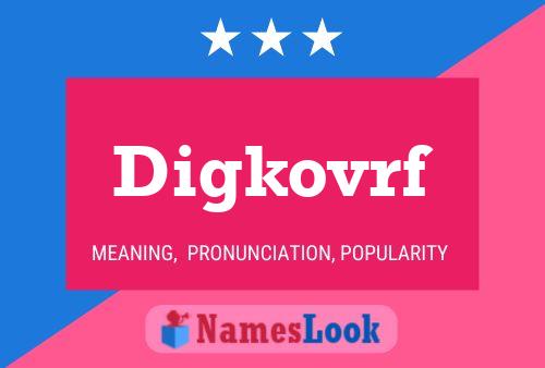 Digkovrf Name Poster