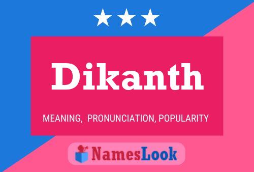 Dikanth Name Poster