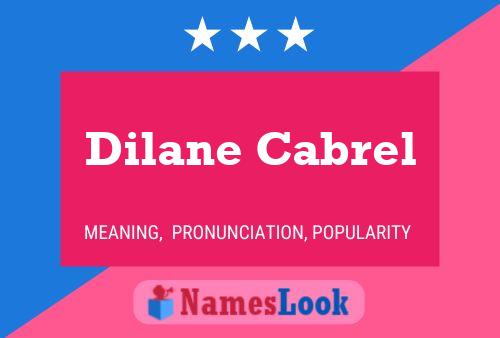 Dilane Cabrel Name Poster