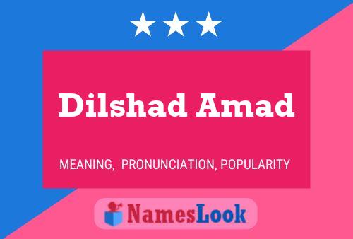 Dilshad Amad Name Poster