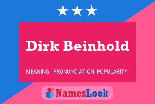 Dirk Beinhold Name Poster