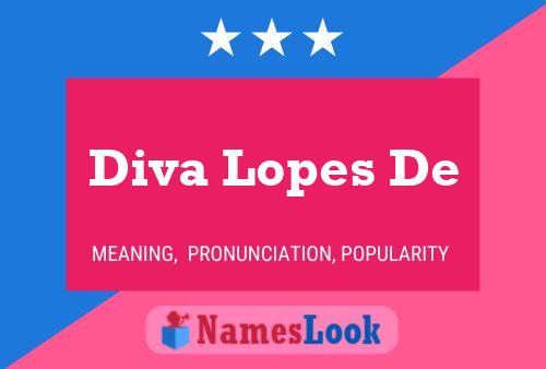 Diva Lopes De Name Poster